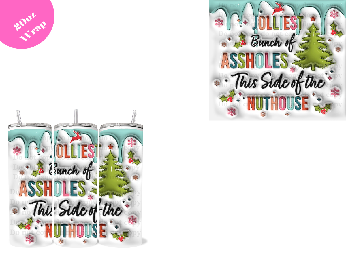 Jolliest Bunch *20oz Sublimation Wrap*