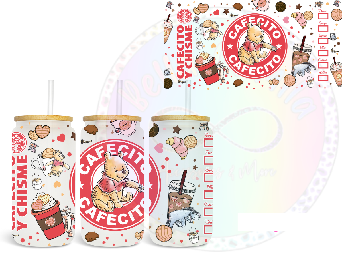 Bear Cafecito UV DTF Wrap