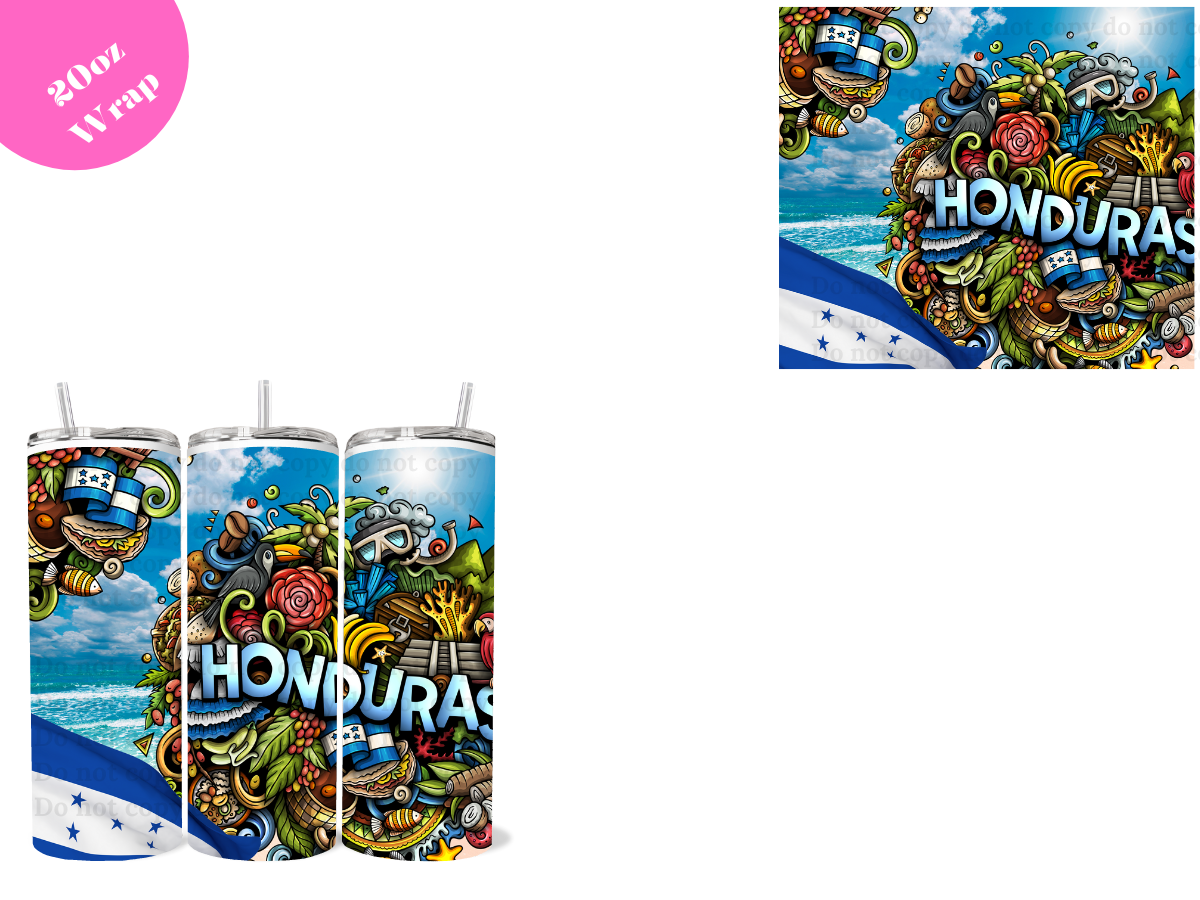 Honduras *20oz Sublimation Wrap*