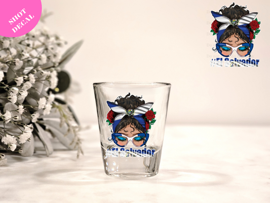 El Salvador UV DTF Shot Decal