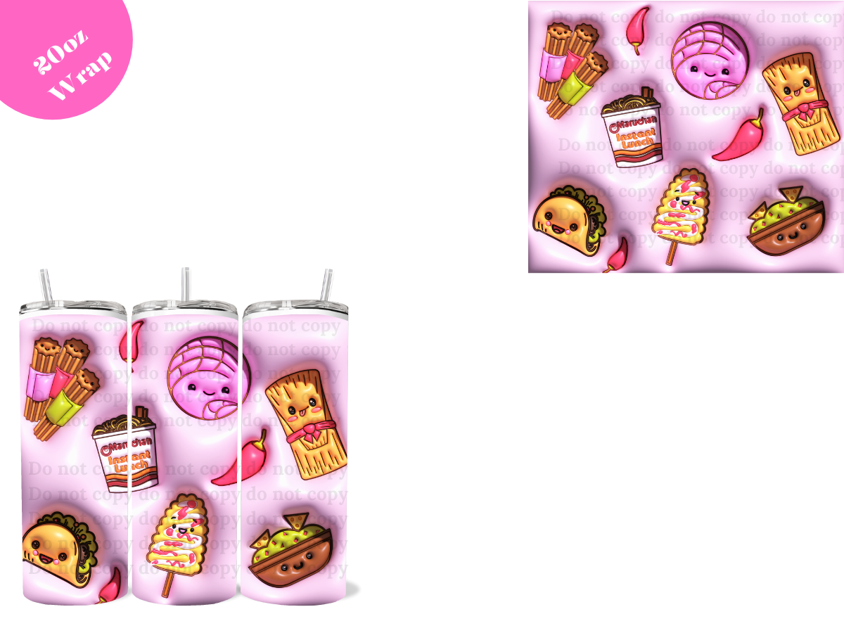 Mexican Snacks *20oz Sublimation Wrap*