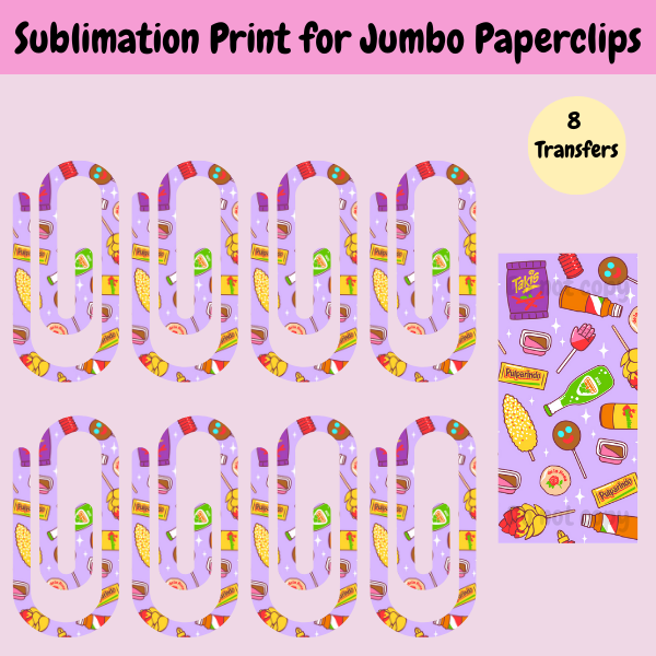 Dulces Mexicanos Jumbo Paperclip **Sublimation Transfer**