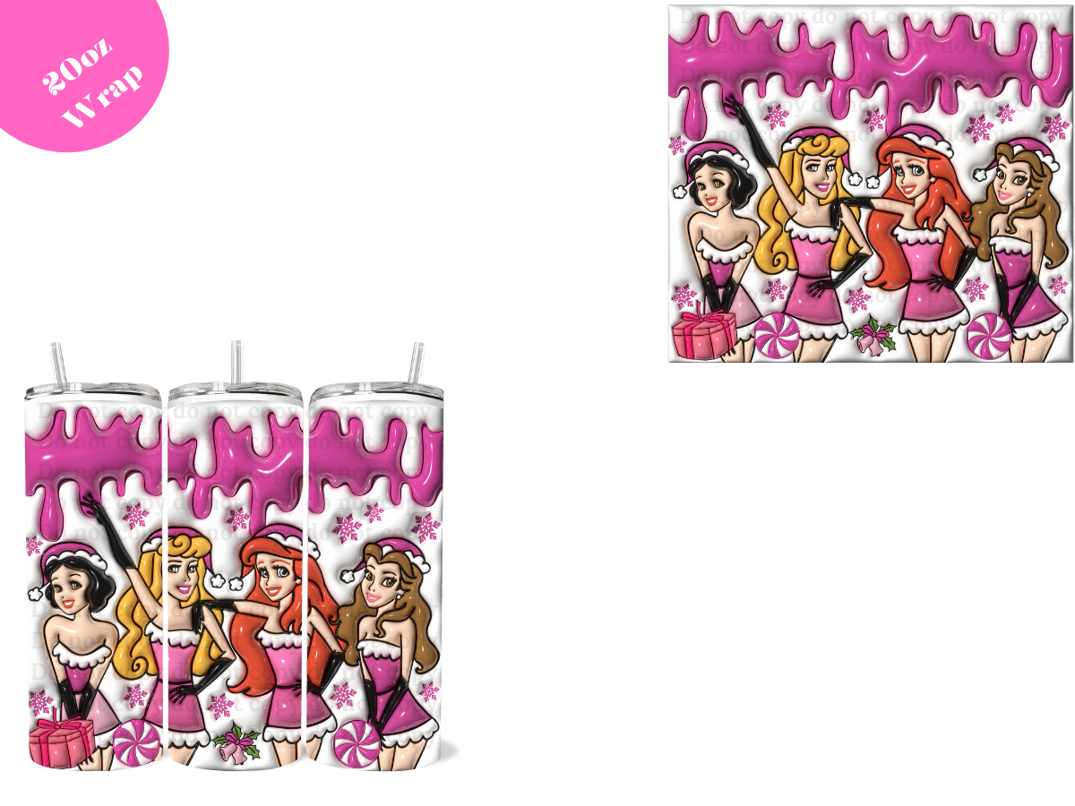 Princess Xmas Dance *20oz Sublimation Wrap*