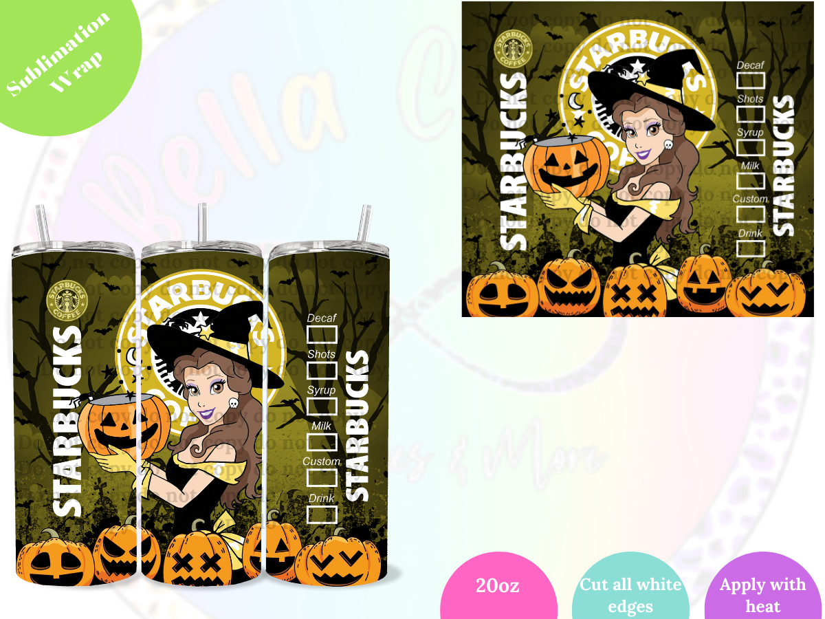 Princess Halloween # 7 20oz Sublimation Wrap