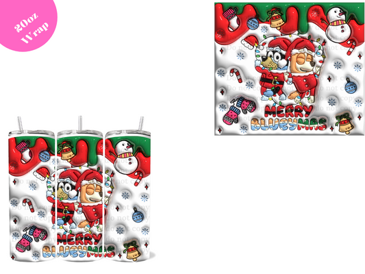 Merry Bluemas *20oz Sublimation Wrap*