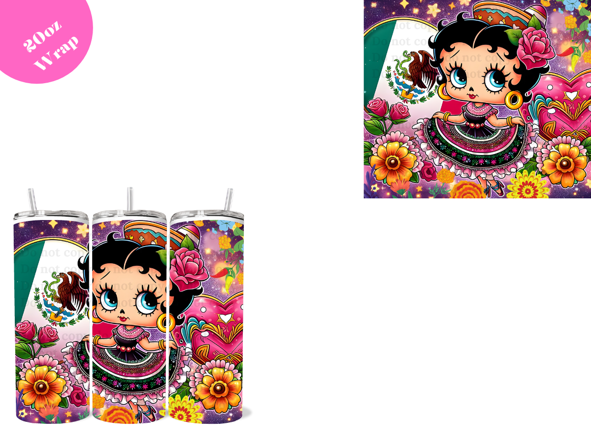 Mexicana Doll *20oz Sublimation Wrap*