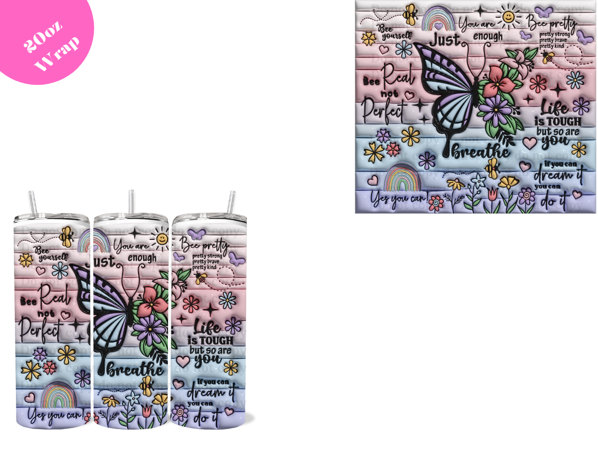Bee Pretty *20oz Sublimation Wrap*