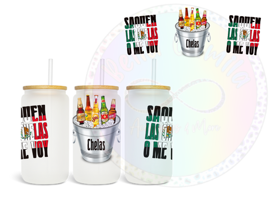 Saquen Las CHELAS UV DTF Wrap