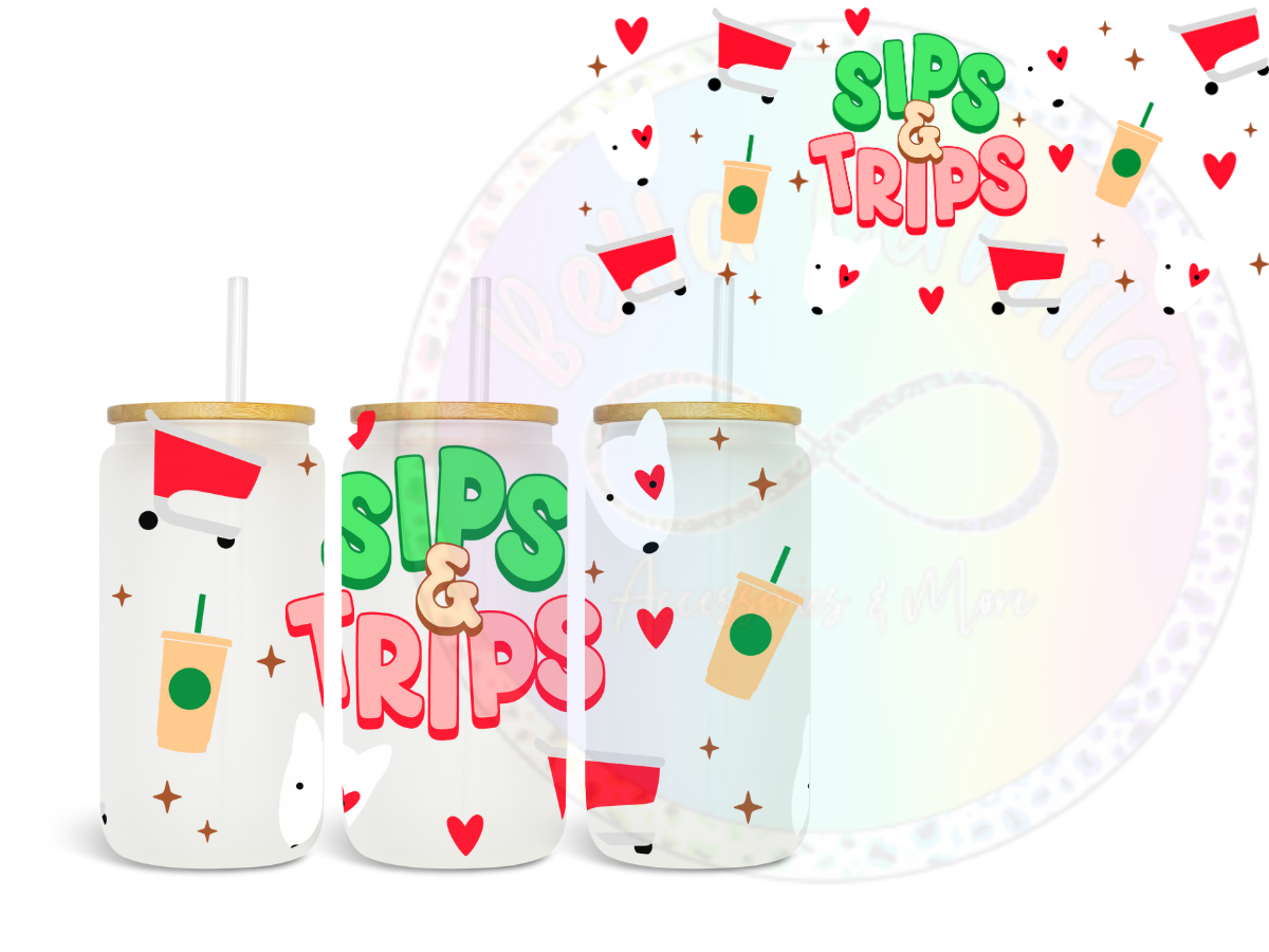 Sips & Trips UV DTF Wrap