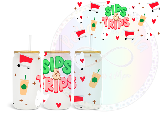 Sips & Trips UV DTF Wrap