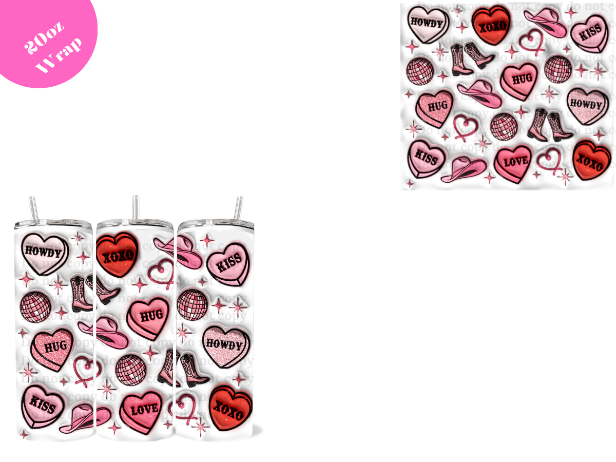 Cowgirl XOXO *20oz Sublimation Wrap*