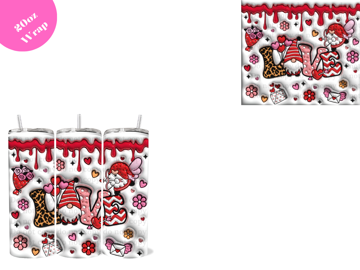 Ghome Love *20oz Sublimation Wrap*
