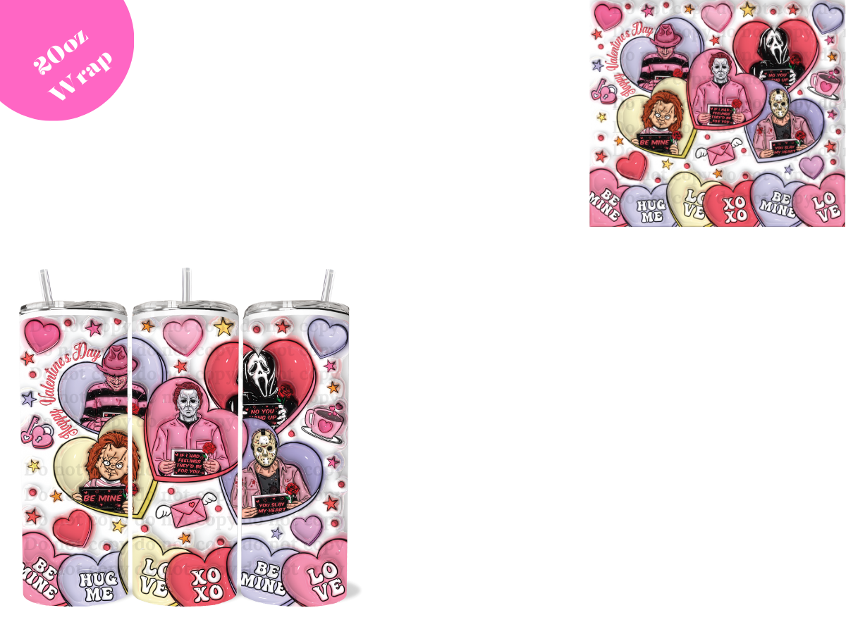 Horror Valentine's *20oz Sublimation Wrap*