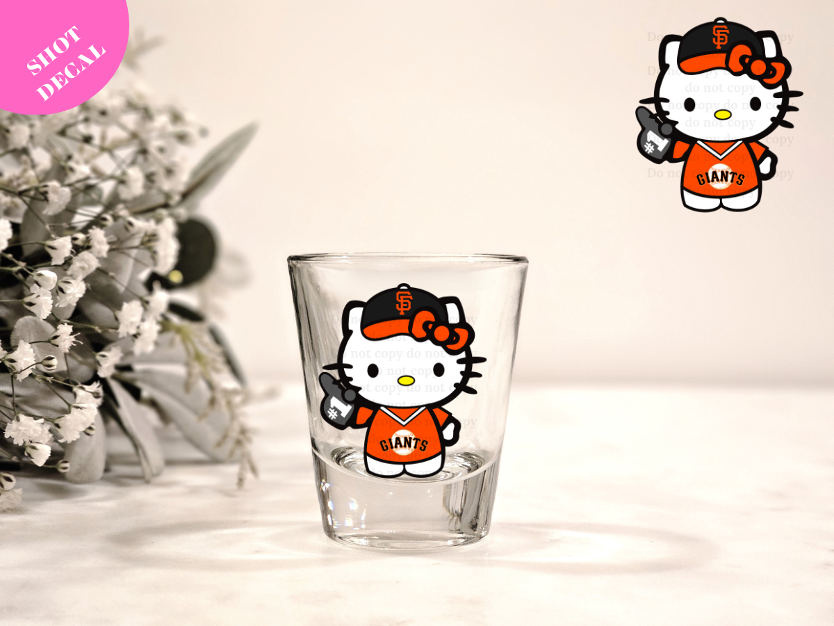 Kitty Giants UV DTF Shot Decal
