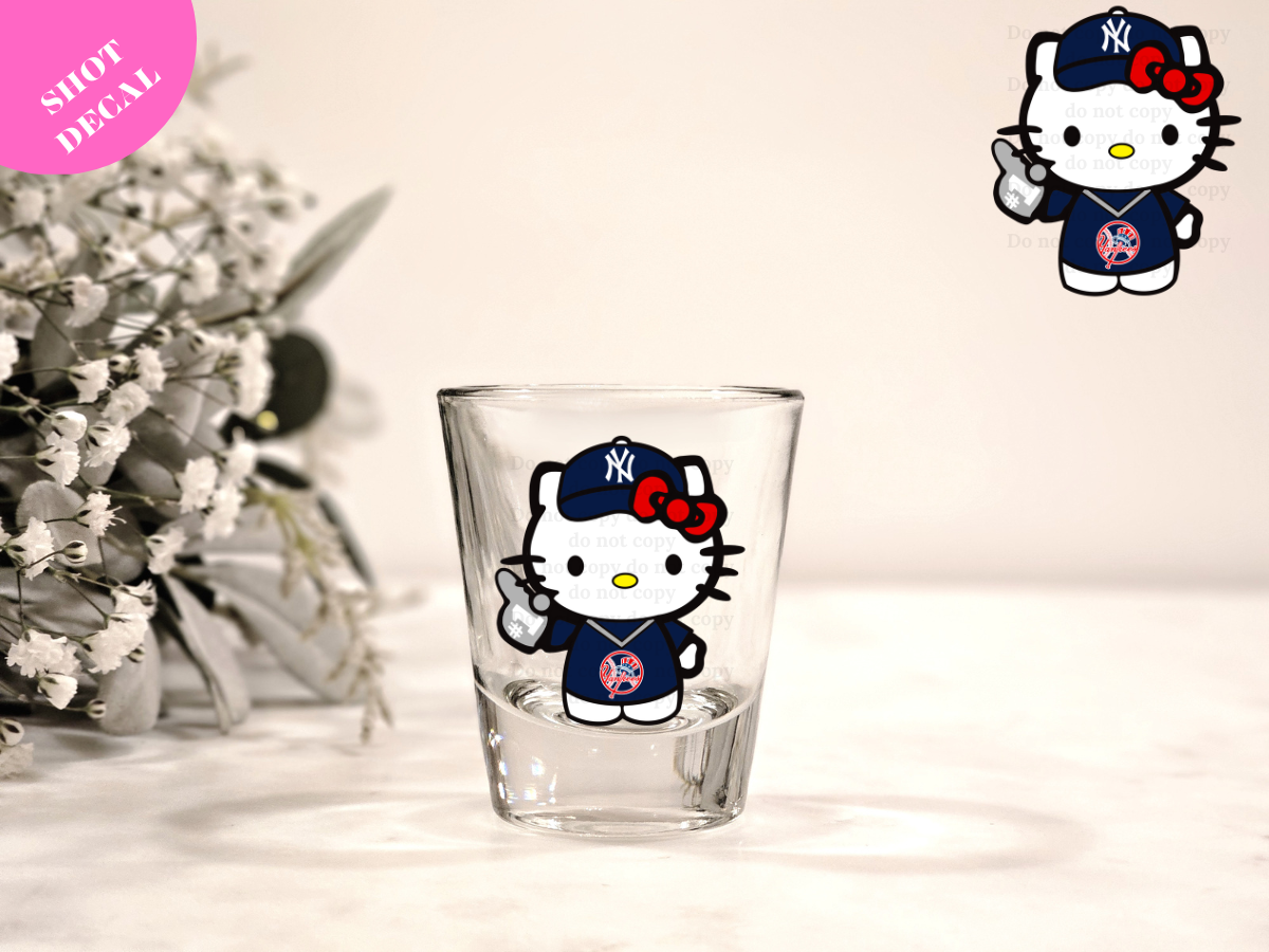 Kitty NY UV DTF Shot Decal