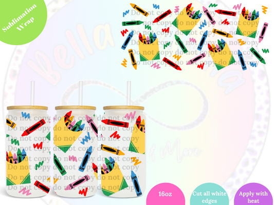Crayon Boxes 16oz Sublimation