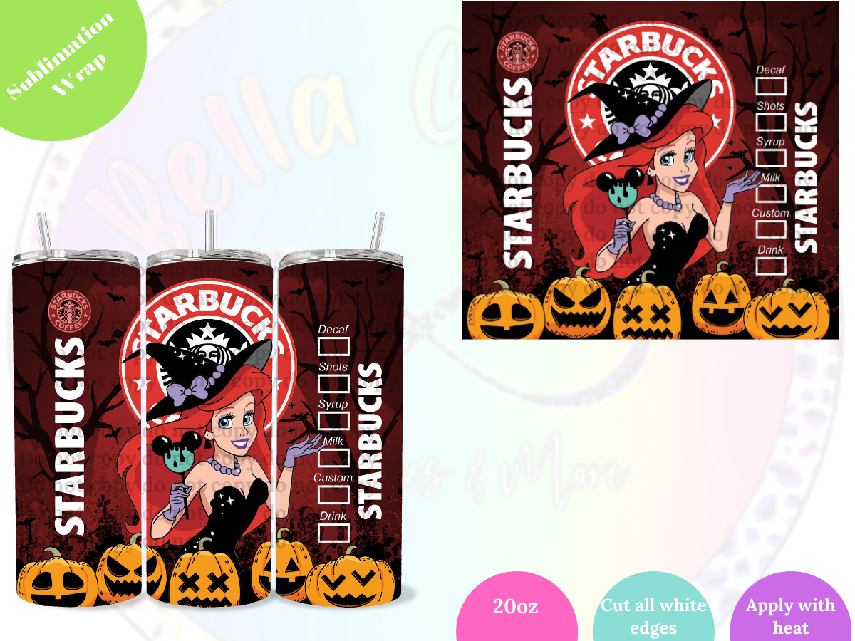 Princess Halloween # 6 20oz Sublimation Wrap