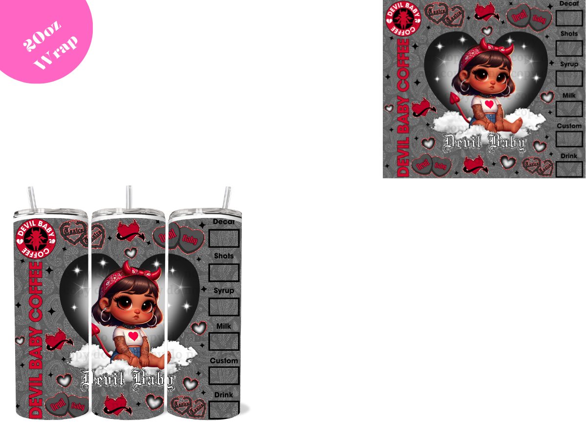 Chicana # 2 *20oz Sublimation Wrap*