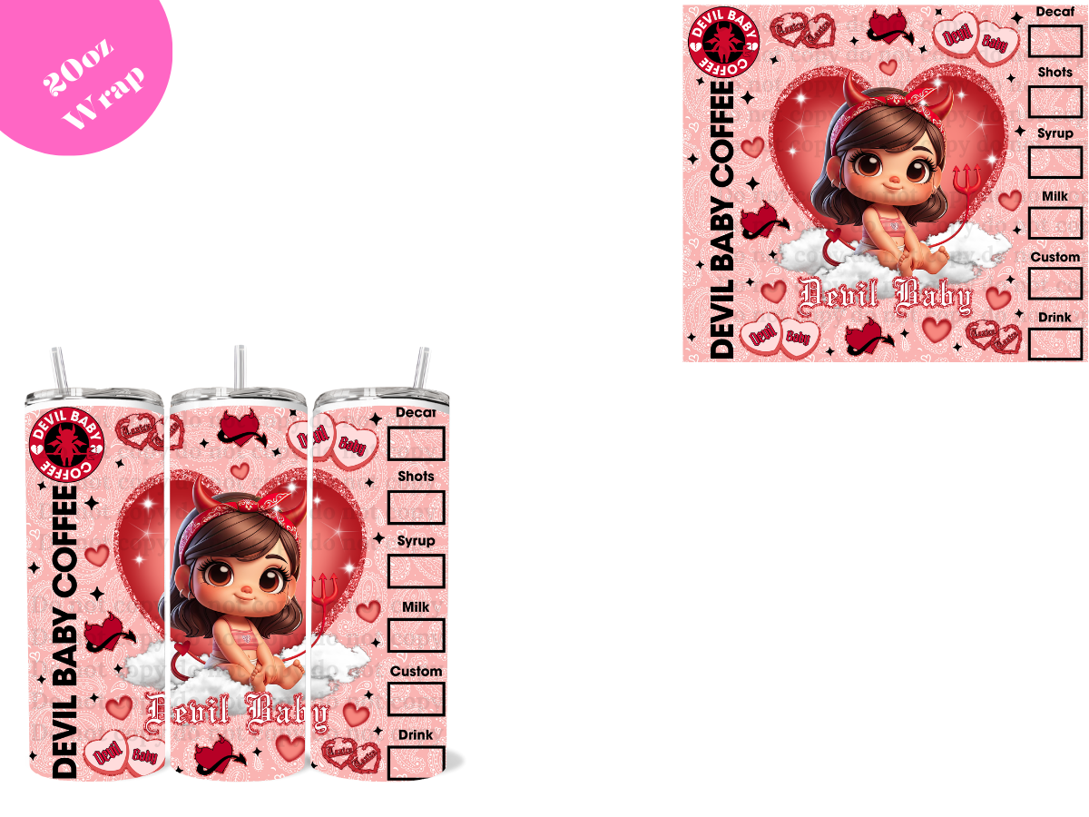 Chicana # 3 *20oz Sublimation Wrap*