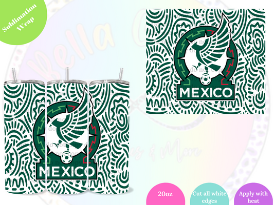 Mexico Green 20oz Sublimation Wrap