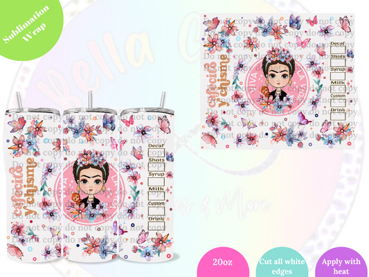 Frida Cafecito y Chisme 20oz Sublimation Wrap