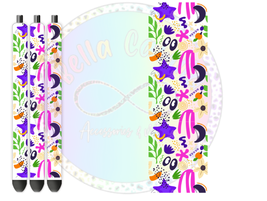 Neon Splash UV DTF Pen Wrap