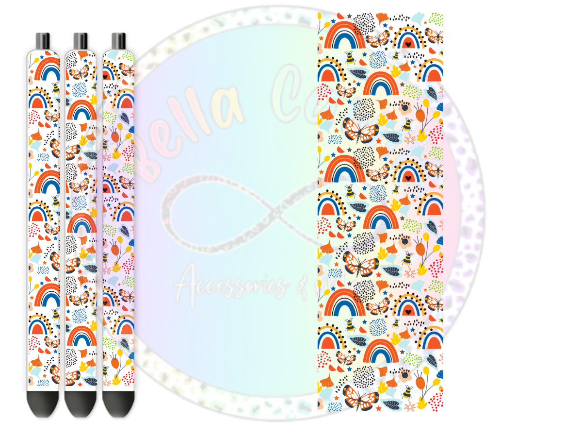 Butterflies and Rainbows UV DTF Pen Wrap