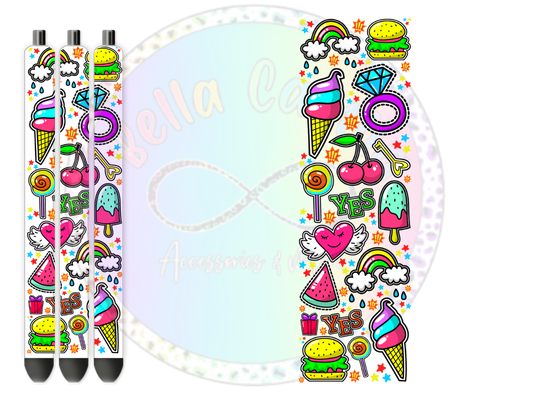 Summer Snacks UV DTF Pen Wrap