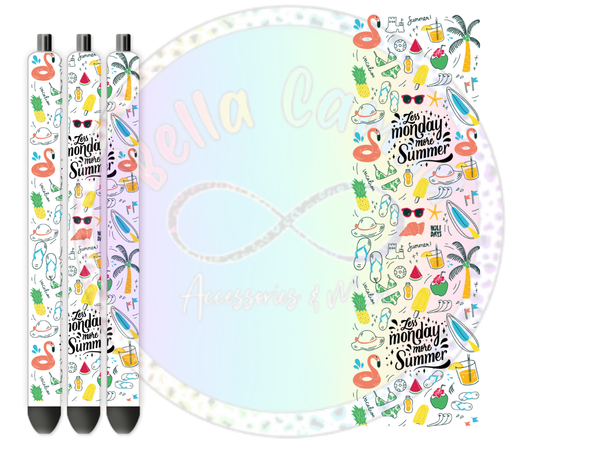 Less Monday more Summer UV DTF Pen Wrap