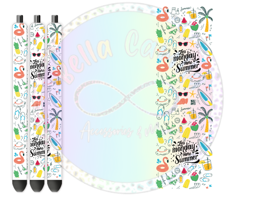 Less Monday more Summer UV DTF Pen Wrap