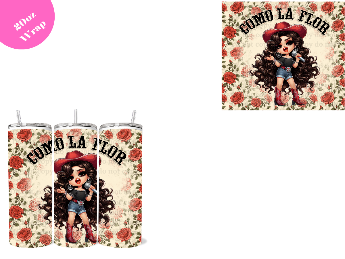 Como la Flor *20oz Sublimation Wrap*