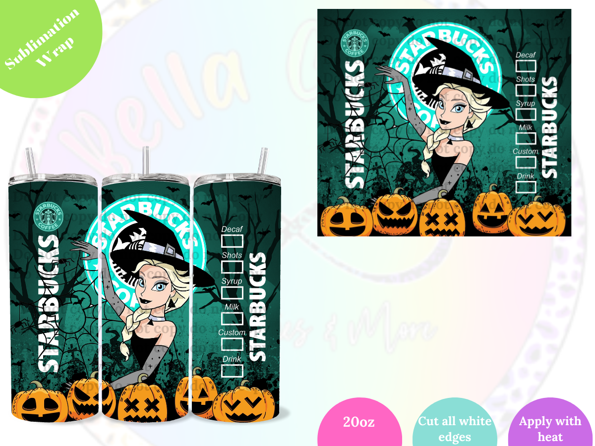 Princess Halloween # 9 20oz Sublimation Wrap