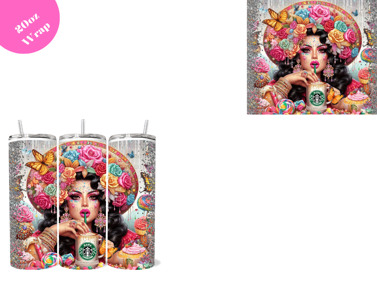 Mama Chingona Coffee *20oz Sublimation Wrap*