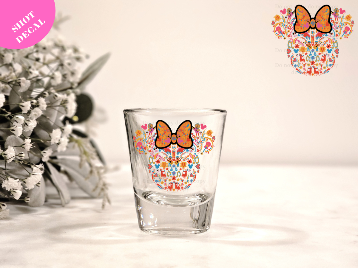 Dia de Muertos Face UV DTF Shot Decal