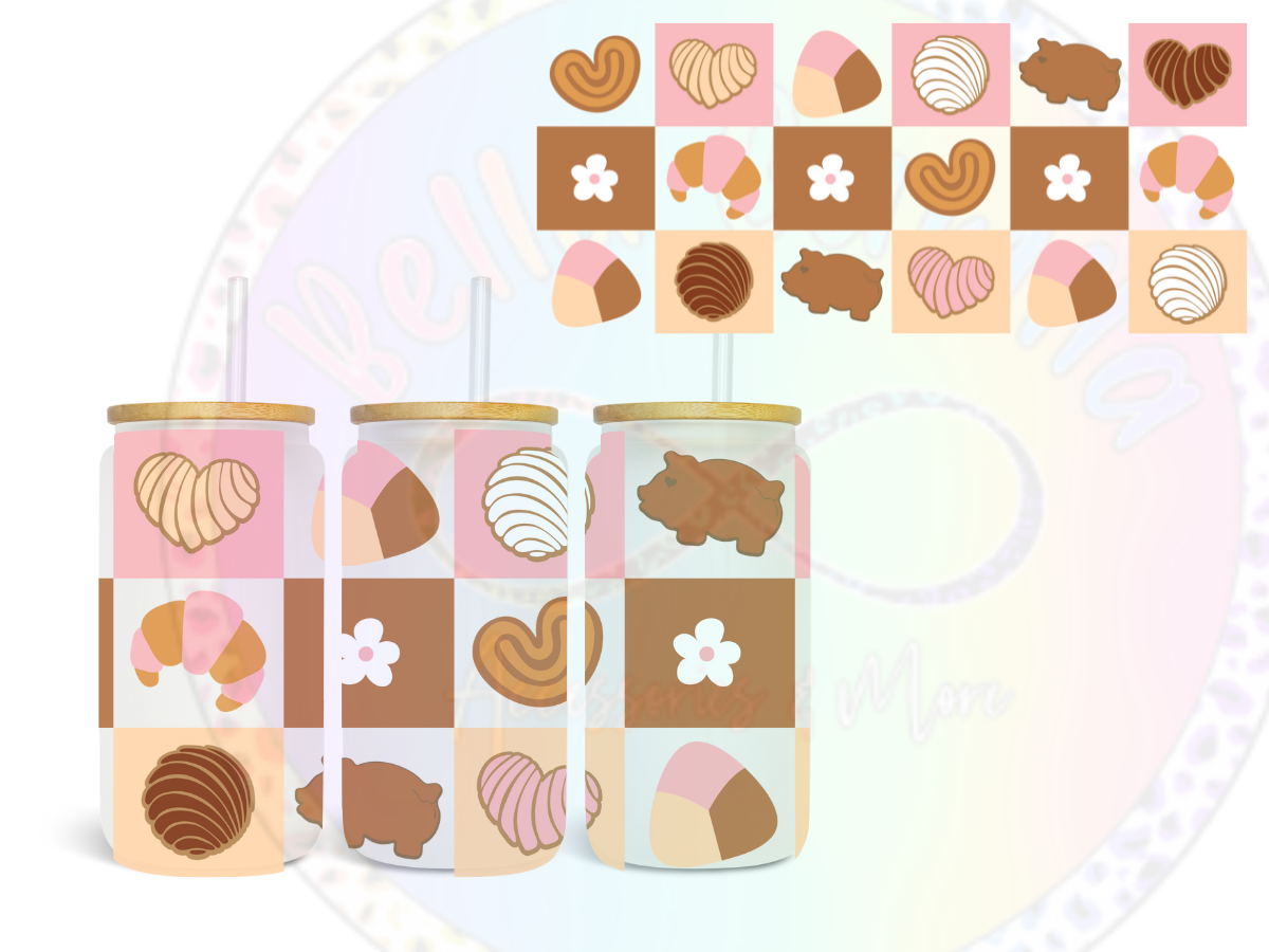 Pan Dulce Squares UV DTF Wrap