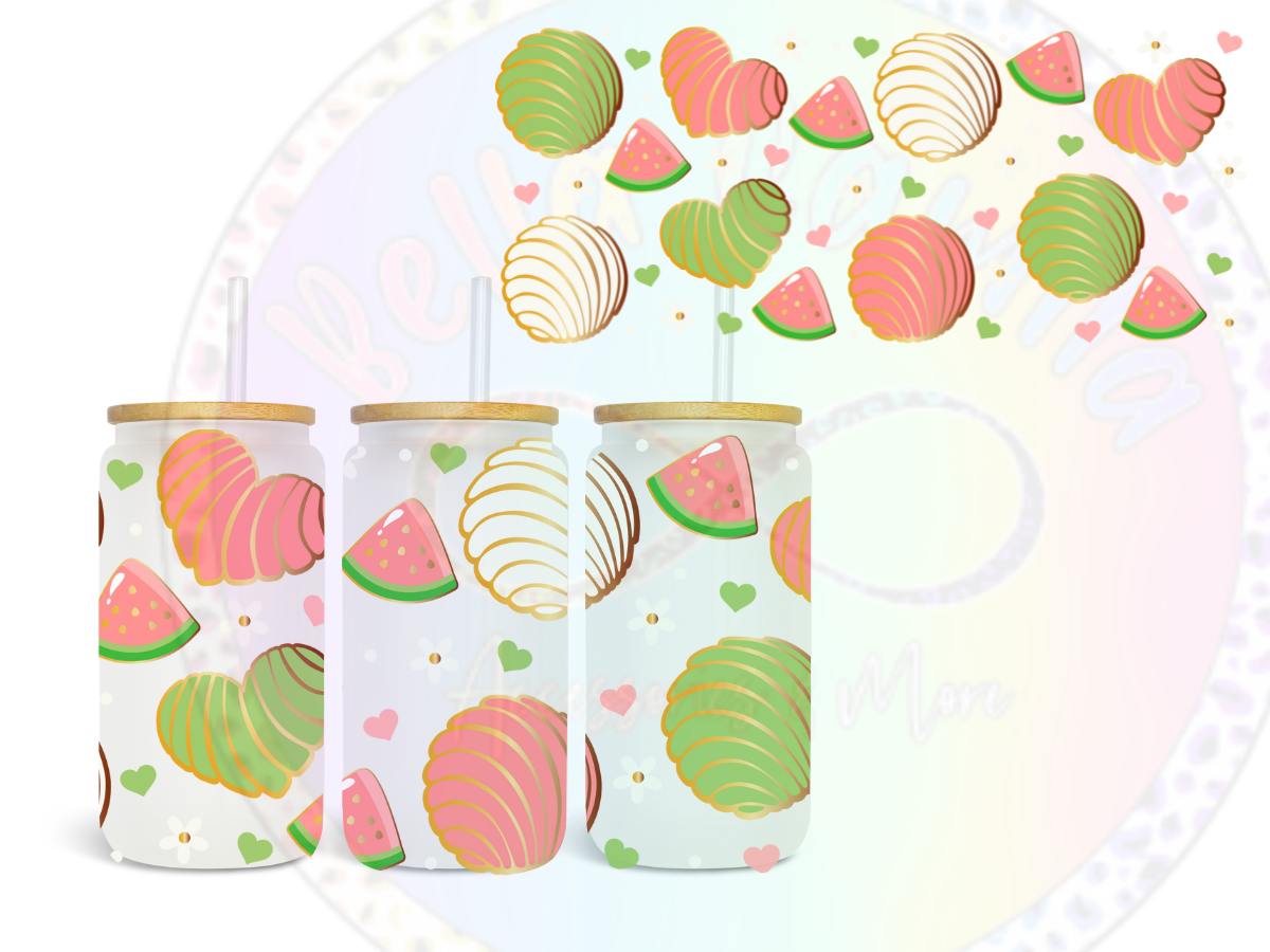 Watermelon Conchas UV DTF Wrap