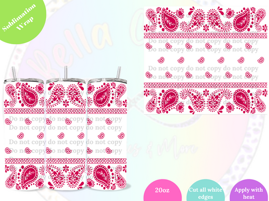 Pink Sarape 20oz Sublimation Wrap