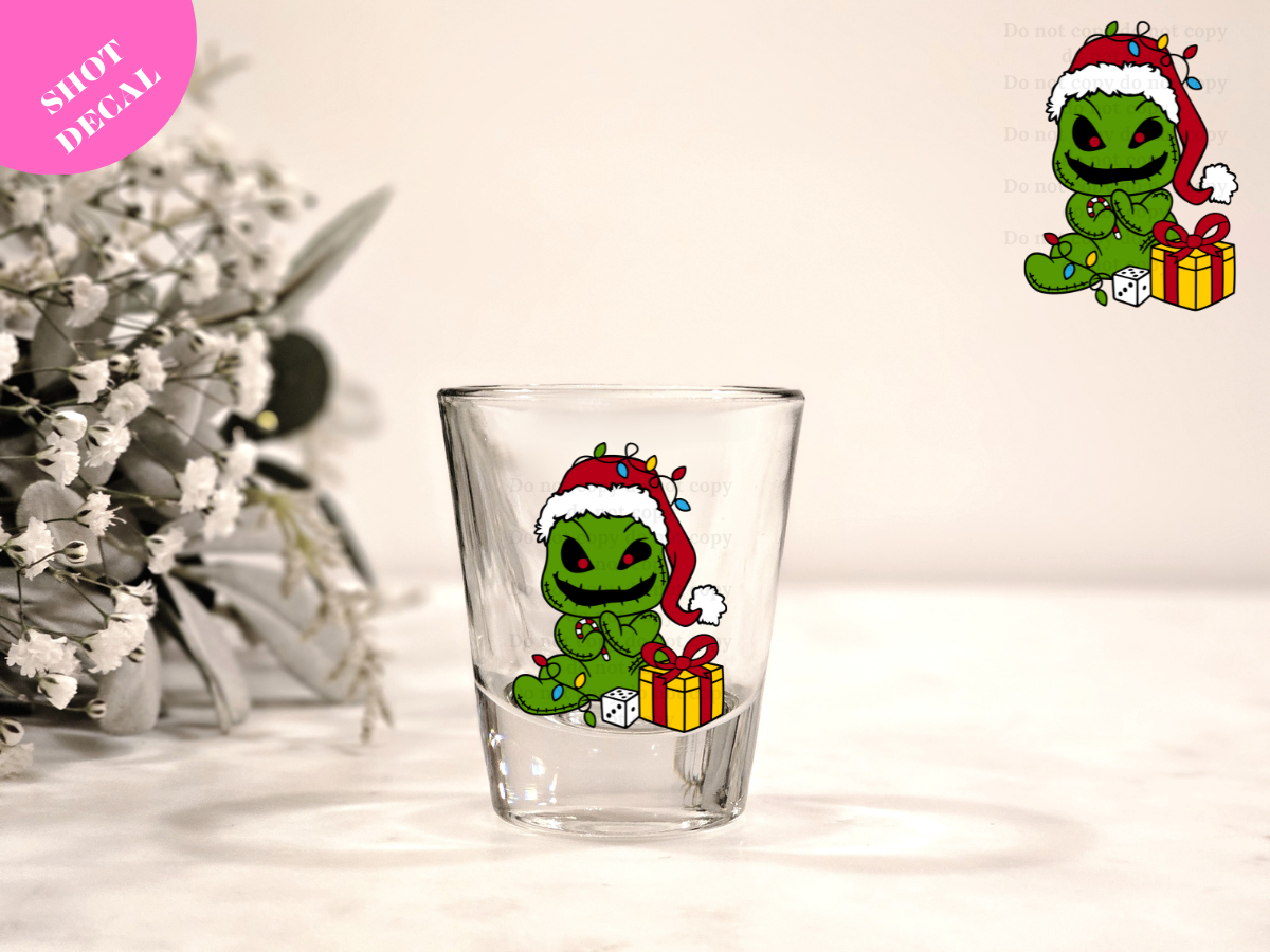 Oogie Xmas UV DTF Shot Decal