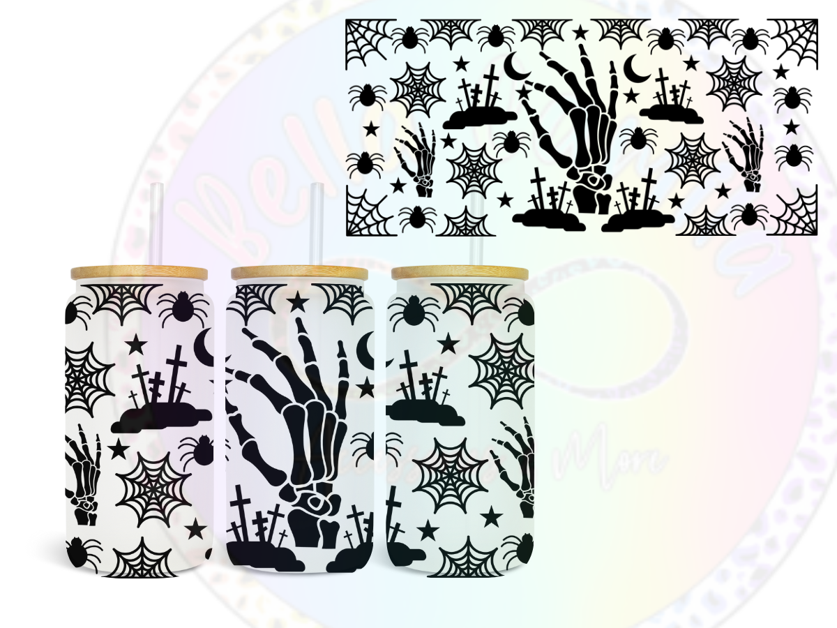 Spider Web Hand UV DTF Wrap