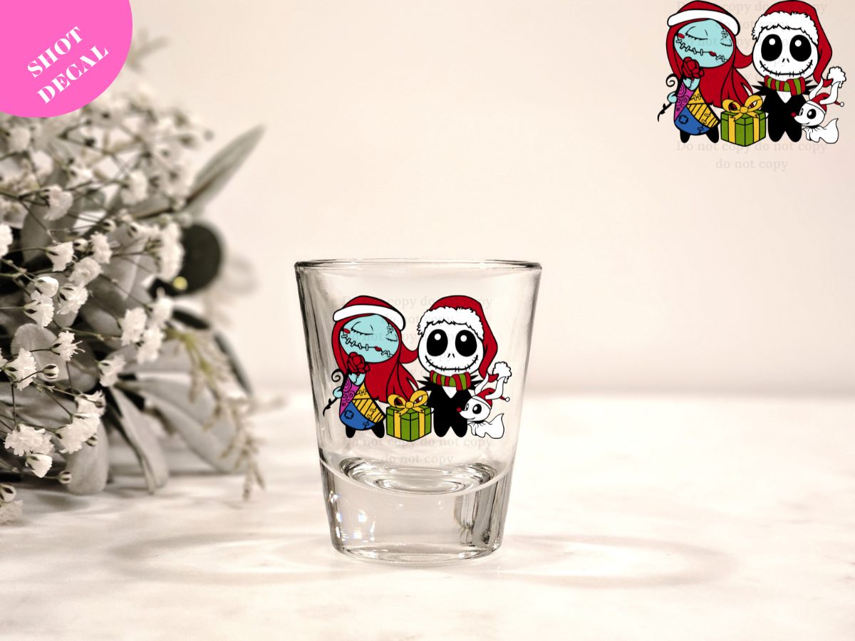 Xmas Love UV DTF Shot Decal