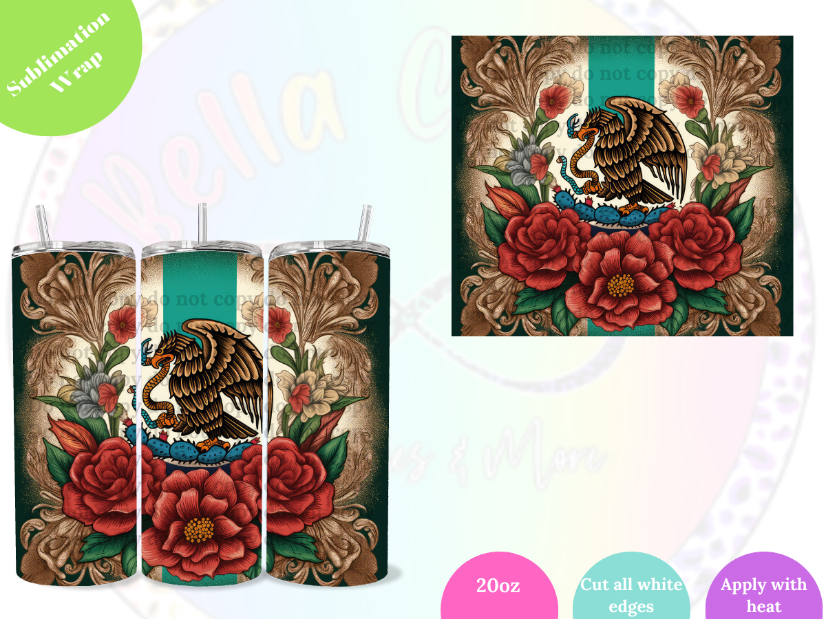 Aguila Mexicana 20oz Sublimation Wrap