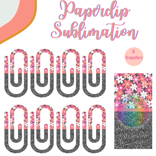 Floral Composition Paperclip **Sublimation Transfer**