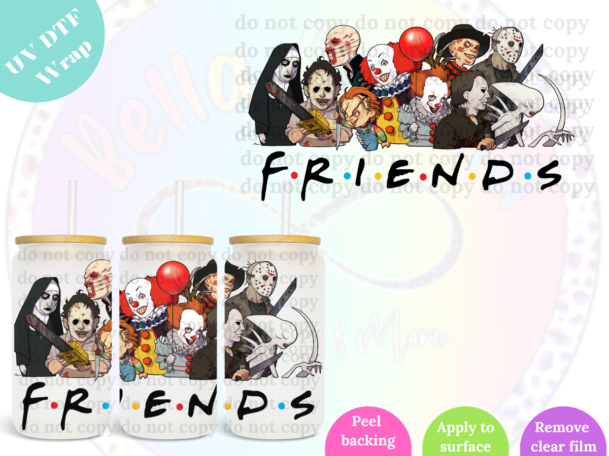Halloween Friends # 4 UV DTF Wrap