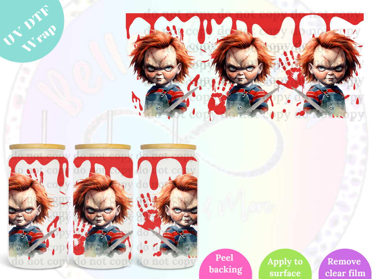 Chucky Drip UV DTF Wrap
