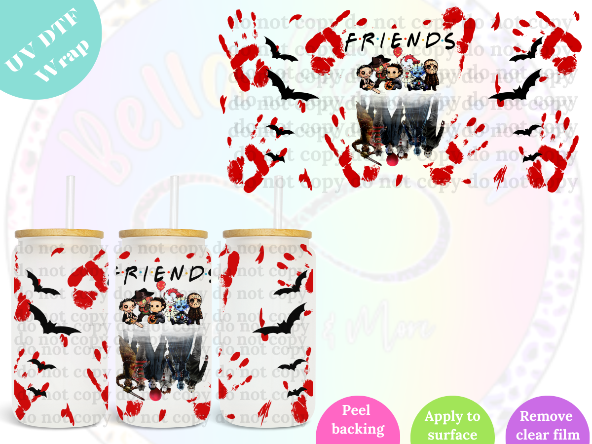 Halloween Friends # 1 UV DTF Wrap