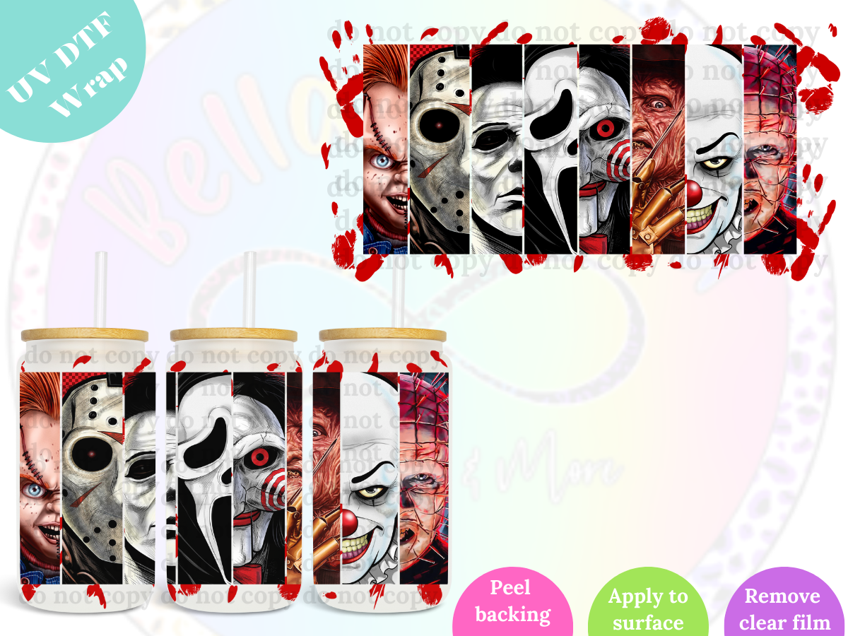 Halloween Friends # 3 UV DTF Wrap