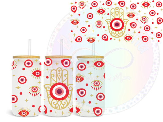 Red Ojo Hand - UV DTF Cup Wrap