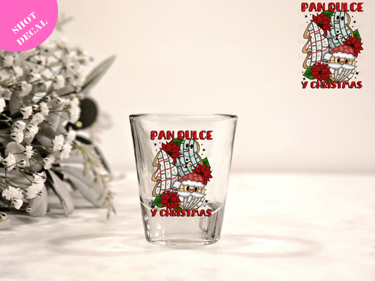 Pan Dulce y Christmas UV DTF Shot Decal
