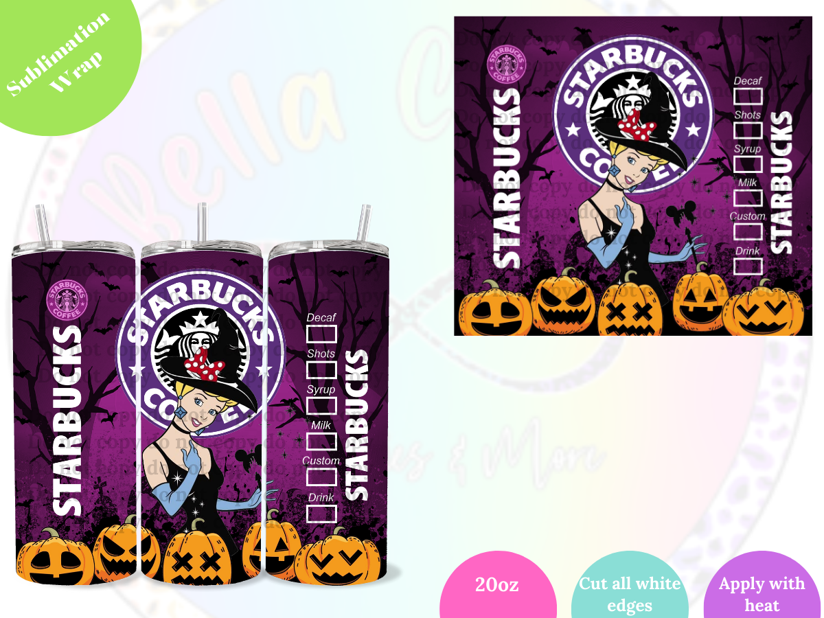 Princess Halloween # 8 20oz Sublimation Wrap