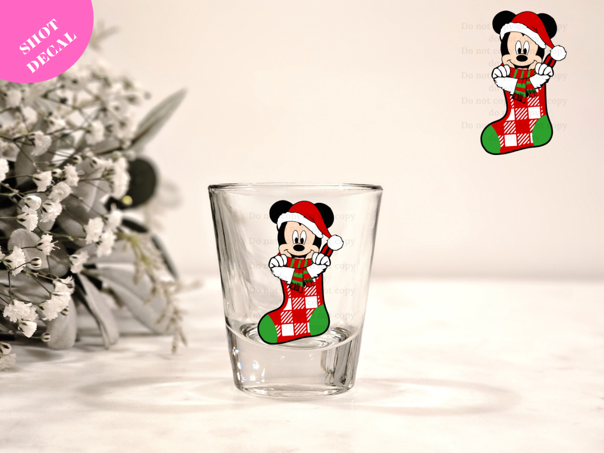 Xmas Stocking #1 UV DTF Shot Decal